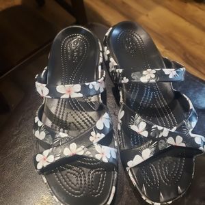 Women's Cross Band Dual Comfort Sandals floral